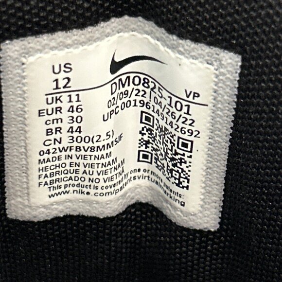 Nike Giannis Immortality 2 Basketball Shoes White Black DM0825-101 Size 12 - Picture 12 of 12